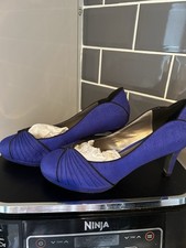 Jacques Vert Cobalt Blue/black Shoes Size 8