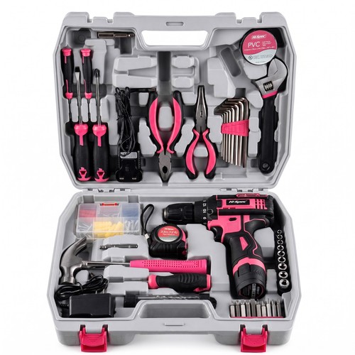 Pink 128 piece home diy - pink, tool