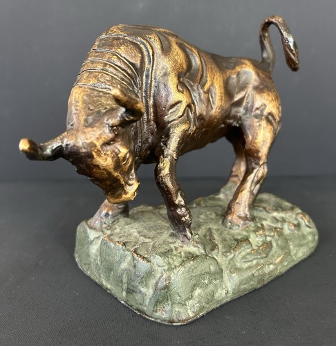 Western charging american bull - charging,