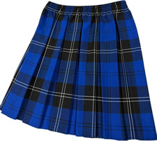 Royal Blue and Black Tartan