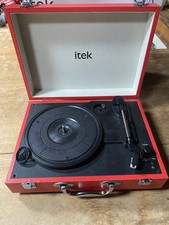 Itek 3 Speed Retro Turntable Record Player Red Brand New In Box