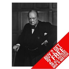 WINSTON CHURCHILL BB1 POSTER ART PRINT A4 A3 SIZE - BUY 2 GET ANY 2 FREE