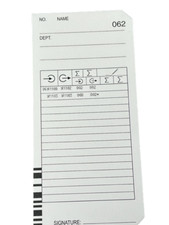 Seiko Clock Cards - Seiko QR375 / QR395 / QR475 / TP400 (100 Cards)