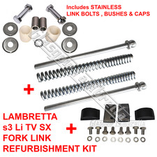 Lambretta s3 Li, TV, SX FORK REBUILD / REFURB KIT PISTONS SPRINGS BOLTS BUFFERS