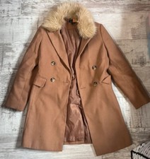Topshop camel coat with