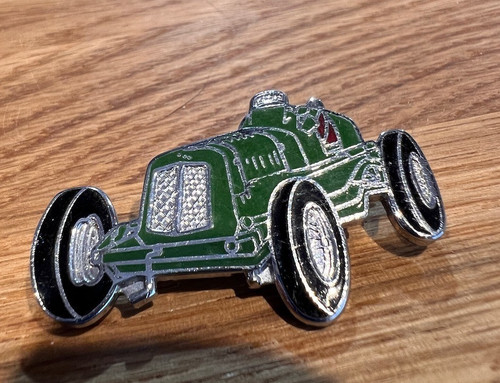 Vintage enamel racing car - enamel,