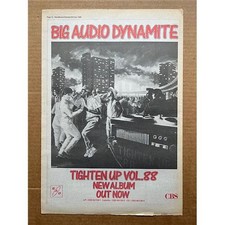 BIG AUDIO DYNAMITE TIGHTEN UP VOL. 88 POSTER SIZED original music press advert f