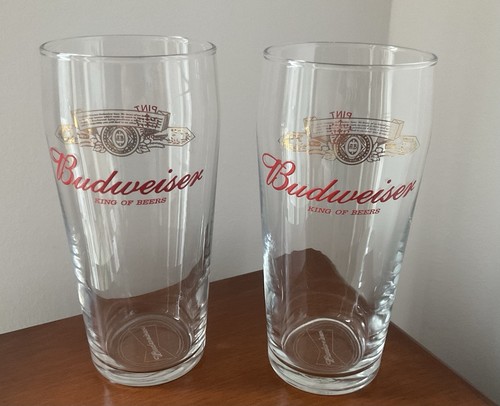 Budweiser vintage pint glasses - budweiser,