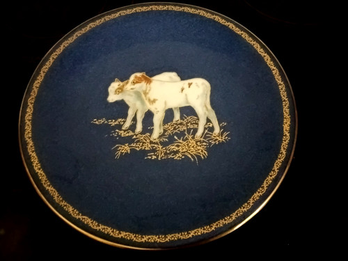Rare wedgwood cobalt blue gold - blue,