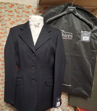 BNWT  Ladies black wool hunt coat 36 uk 12 Hunting stock hound pin  NEW 