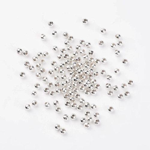 100 silver spacer beads - beads, for