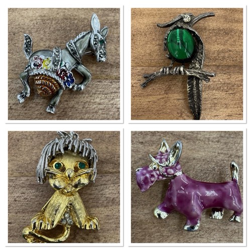 Vintage animal brooch - animal,