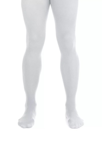 White male tights - white, compression