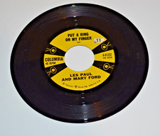 Vtg. Les Paul & Mary Ford 45 rpm - Fantasy/Put a Ring on My Finger  EX+   3