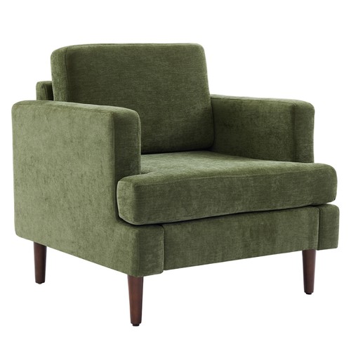 Upholstered chenille armchair - upholstered,