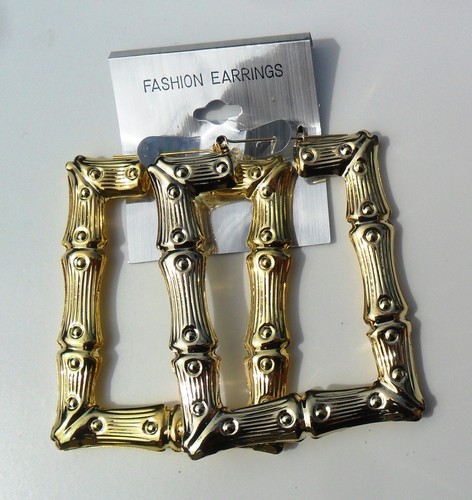 Large bamboo earrings hip hop - large, hip-hop