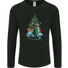 Christmas Scooter Xmas MOD Moped Mens Long Sleeve T-Shirt