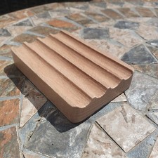Wooden Soap Dish Grooved ridged bathroom kitchen rack Eco Friendly Wood