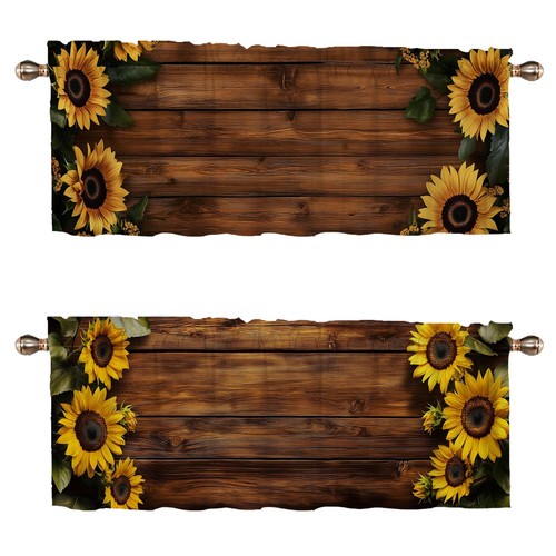 Sunflowers kitchen curtains - curtains, 2