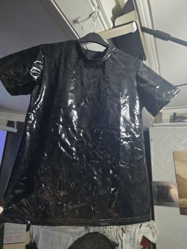 Mens pvc shirt - pvc, t