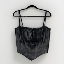 Black Leather Bodice W/Built
