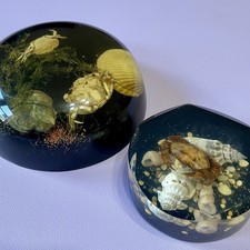 Two Vintage Lucite Resin