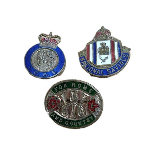 Vintage enamel badges - enamel, civil