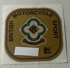 ORIGINAL GOLD ACU MOTORCYCLE HELMET STICKER REPLACEMENT