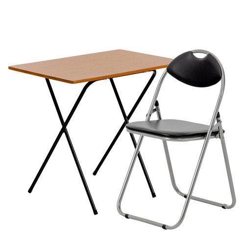Wooden folding desk chair - &,