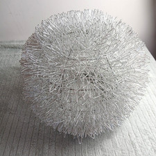 Light Shades globe Shape Silver Metal Urchin Set Of 2