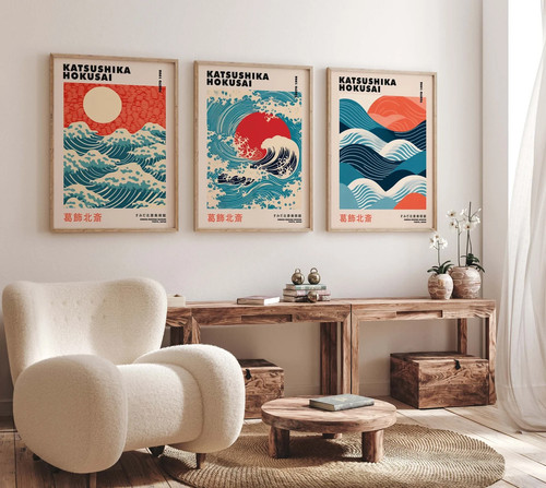 Set katsushika hokusai - set, 3