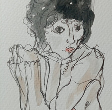 Ink Watercolour Drawing