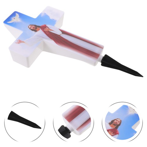 Solar lighted cross - , grave