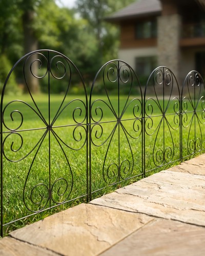 Metal garden fence panels 59cm - garden,