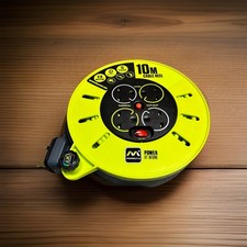 Masterplug 10m Cable Reel - 4 Socket Extension Lead - excellent condition 
