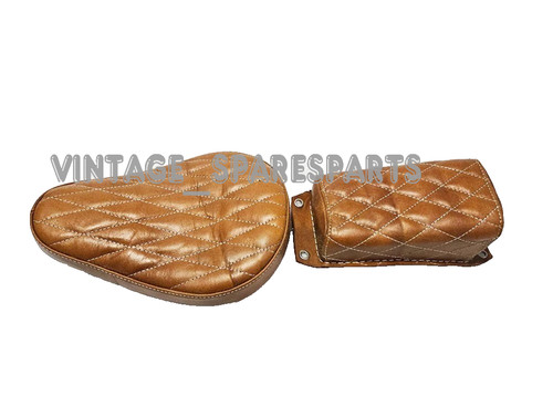 Tan leather solo seat - leather,