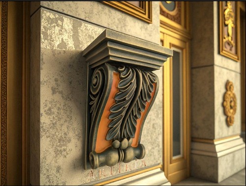 Acanthus leaf corbel - acanthus,