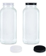 32 oz Glass Milk Bottles with
