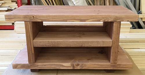 Chunky rustic style table - chunky, tv