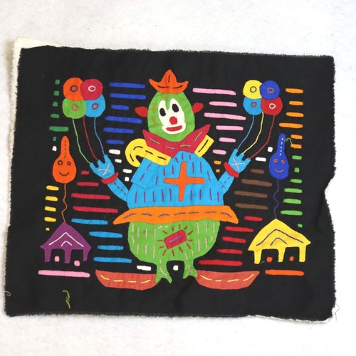 Vintage mola clown patch - mola,