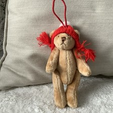 Small John Lewis Christmas Teddy Bear tree decoration Plush Soft Toy 