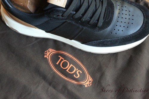 Tod tods black leather - tods, suede