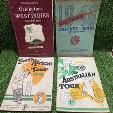 1940/50s Cricket Memorabilia Bundle x4 Test Match tour India West Indies Mancave