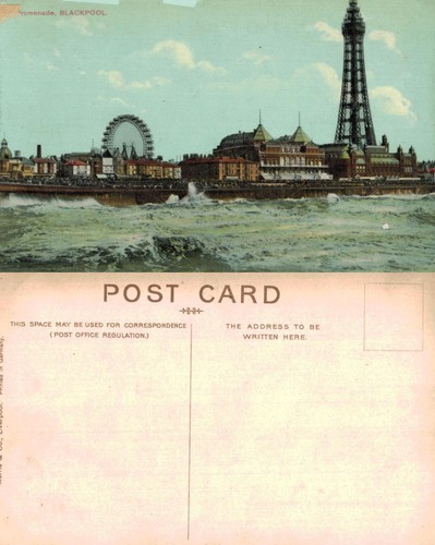 Vintage postcard promenade - vintage,