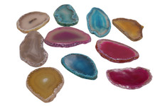 Colourful Agate Slices - 5-7
