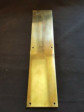 One Reclaimed Antique Brass Victorian Finger Plate Door Furniture (EH308)