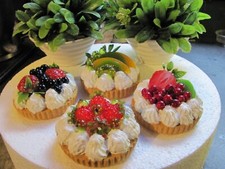 FAKE ARTIFICIAL FRUIT TARTS PATISSERIE PASTRIES CAKE SHOP DISPLAY,TV PROP 6