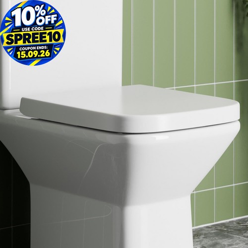 Bathroom toilet seat square - seat,