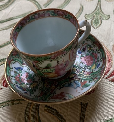 Chinese famille rose - rose, tea