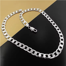 Mens Chain Necklace Silver -